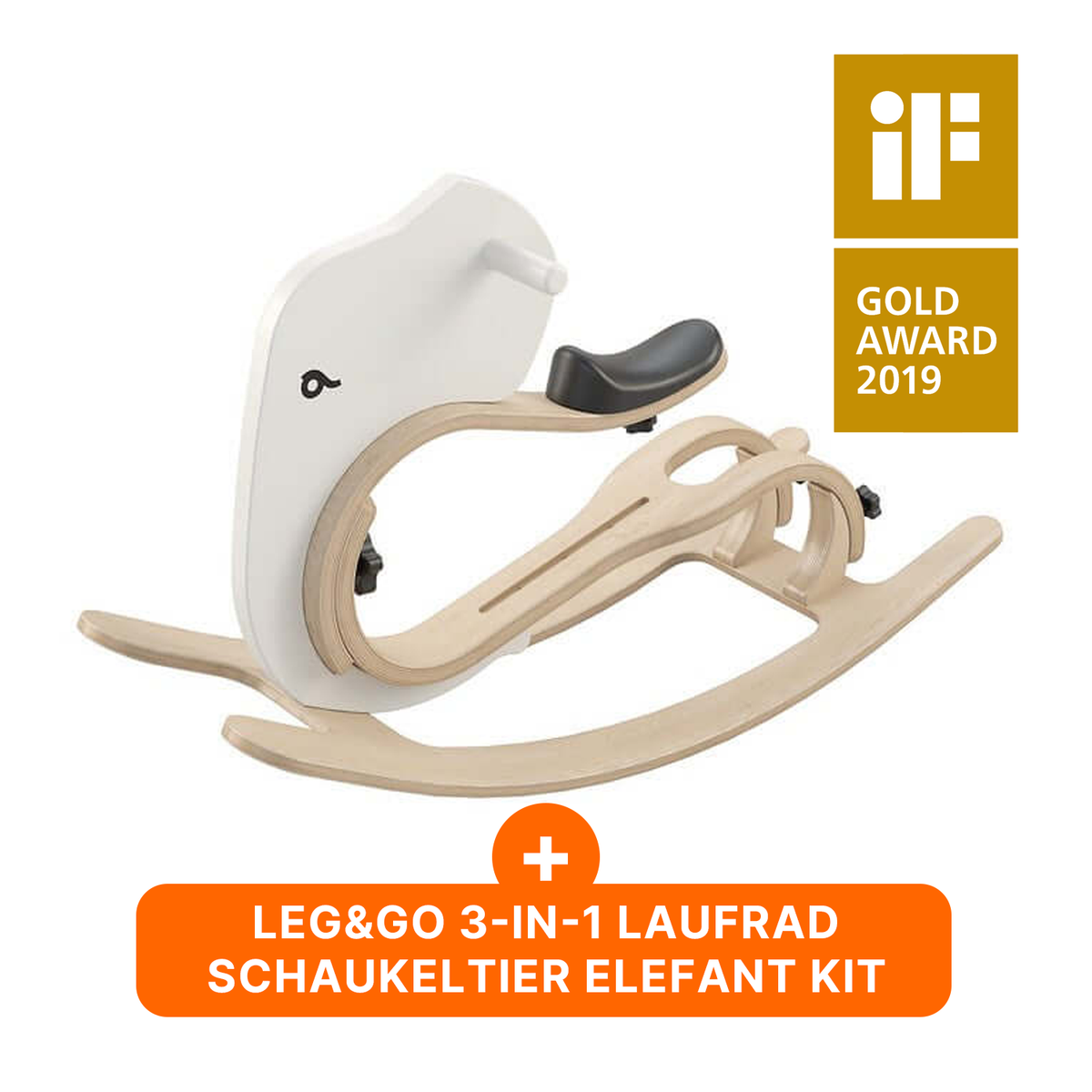 Balance Start Set Elephant weiß – Laufrad Starter Set für Kinder | leg&go