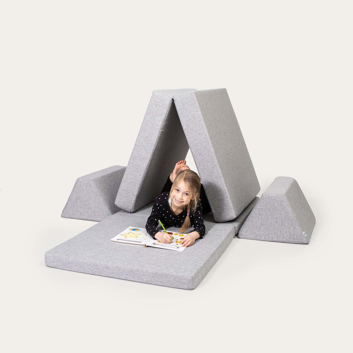 Spielsofa Set Grau – Modulares Kindersofa | Monboxy