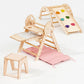 Montessori 4in1 Kletterdreieck Baby Set – Pikler-Dreieck mit Bogen, Rutsche & Kissen | Goodevas