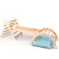 Montessori 4in1 Kletterdreieck Baby Set – Pikler-Dreieck mit Bogen, Rutsche & Kissen | Goodevas