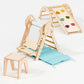 Montessori 4in1 Kletterdreieck Baby Set – Pikler-Dreieck mit Bogen, Rutsche & Kissen | Goodevas