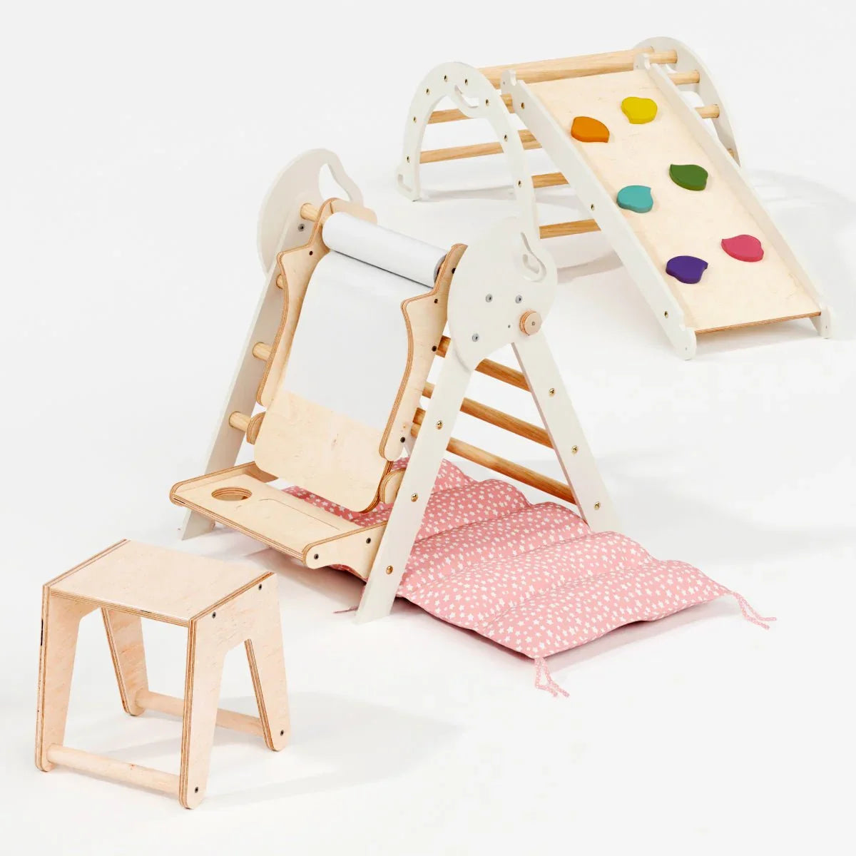Goodevas Montessori Kletterbogen mit Rutsche und Kletterdreieck
