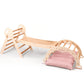 Montessori 4in1 Kletterdreieck Baby Set – Pikler-Dreieck mit Bogen, Rutsche & Kissen | Goodevas