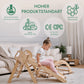 Montessori 4in1 Kletterdreieck Baby Set – Pikler-Dreieck mit Bogen, Rutsche & Kissen | Goodevas