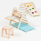 Montessori 4in1 Kletterdreieck Baby Set – Pikler-Dreieck mit Bogen, Rutsche & Kissen | Goodevas