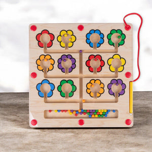 Montessori Magnetisches Motorik-Set 1: Blumen, Formen & Zahlen - verysuperb