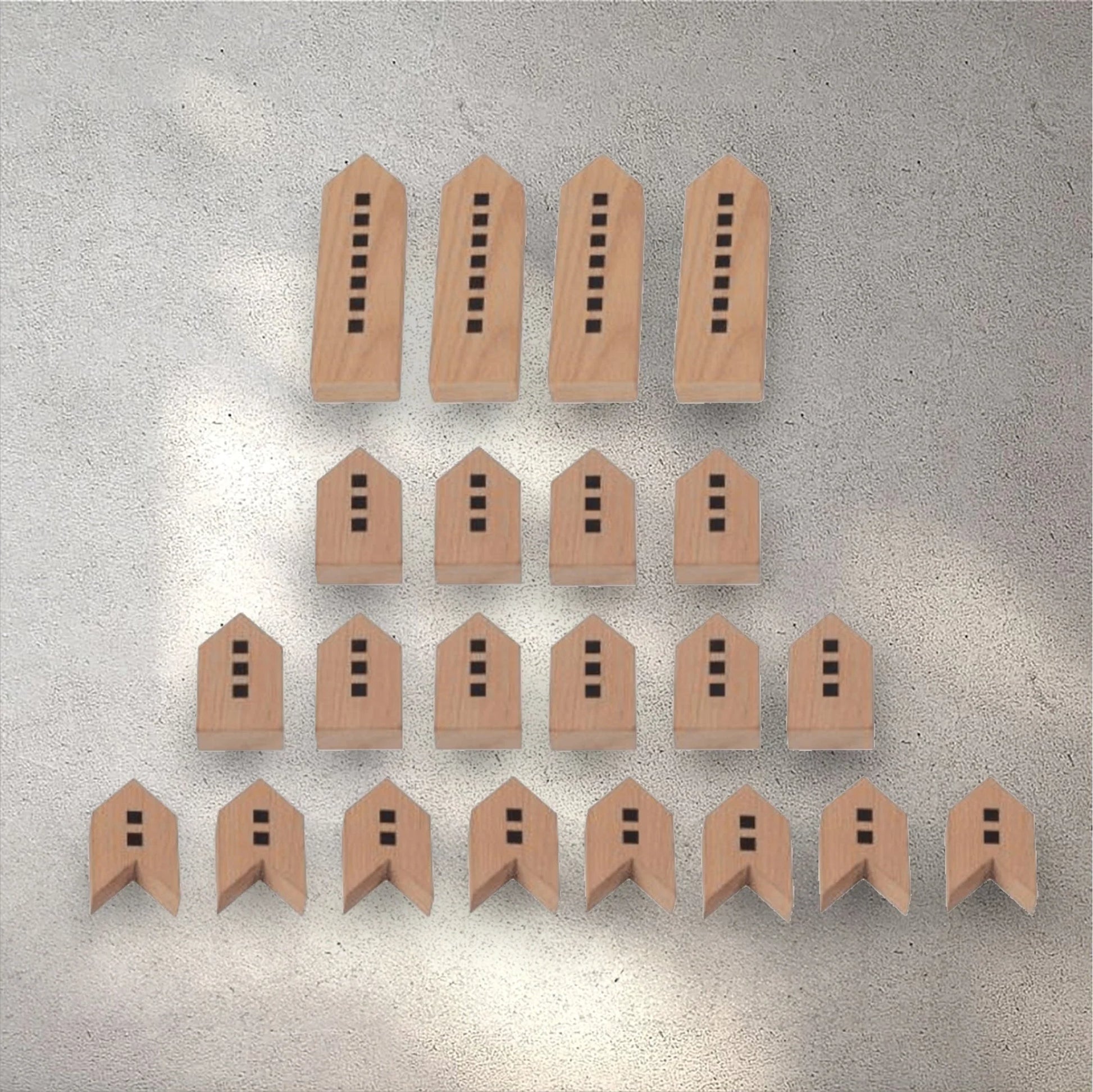 Montessori Stadtblöcke-Set aus Holz - verysuperb