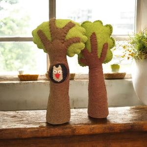 Filzspielzeug Baum mit Eule – Waldorf Spielzeug Natur | Papoose Toys