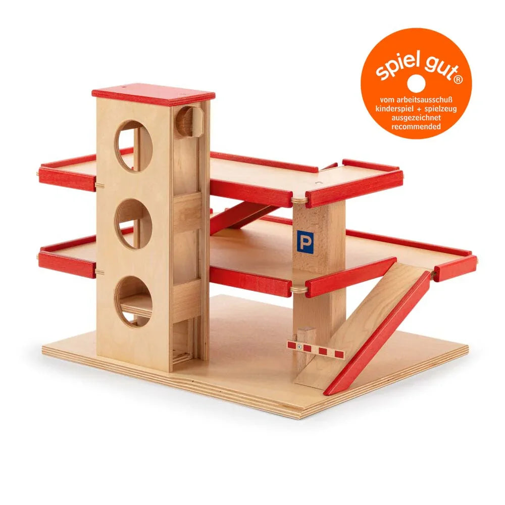 Parkhaus aus Holz – Auto Spielzeug Garage für Kinder | Beck Holzspielzeug