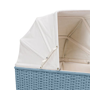 Puppenwagen Retro Rattan blau – Puppenwagen für Kinder | by ASTRUP