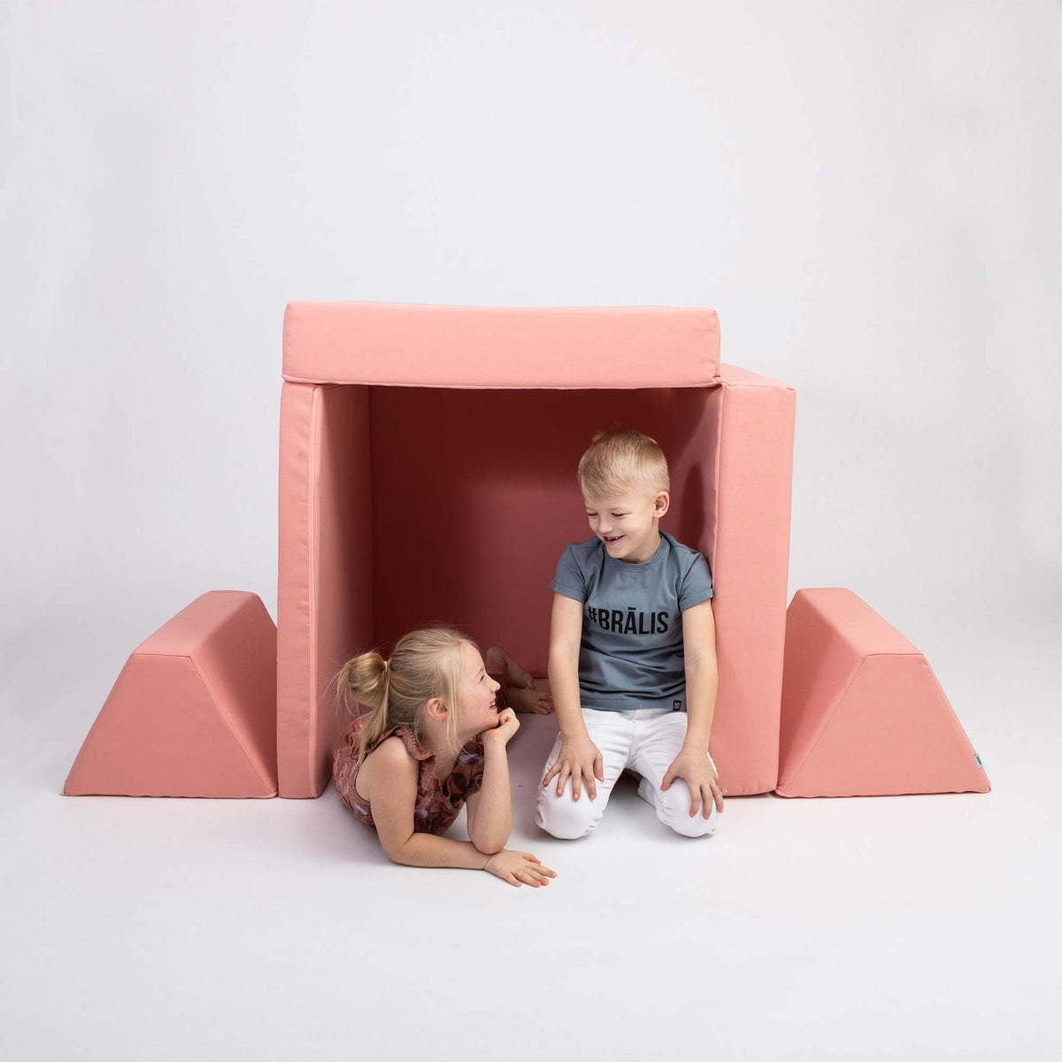 Spielsofa für Kinder Lachs Pink – Modulares Spielsofa | Monboxy