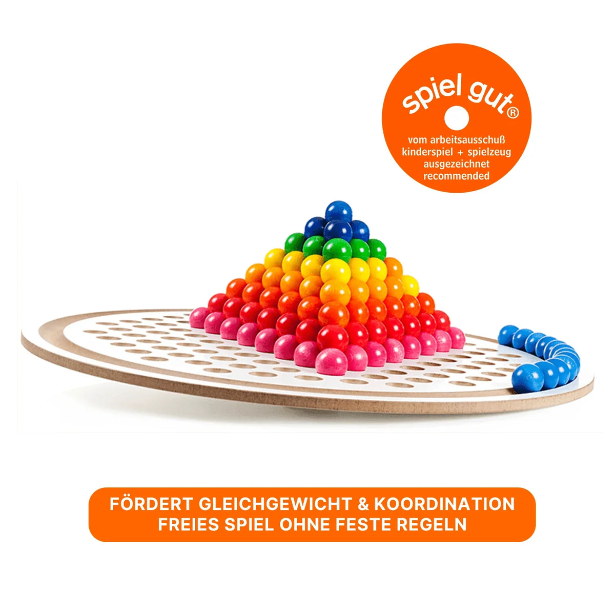 Balancebrett Kita Set – 250 Holzkugeln für Balance & Motorik