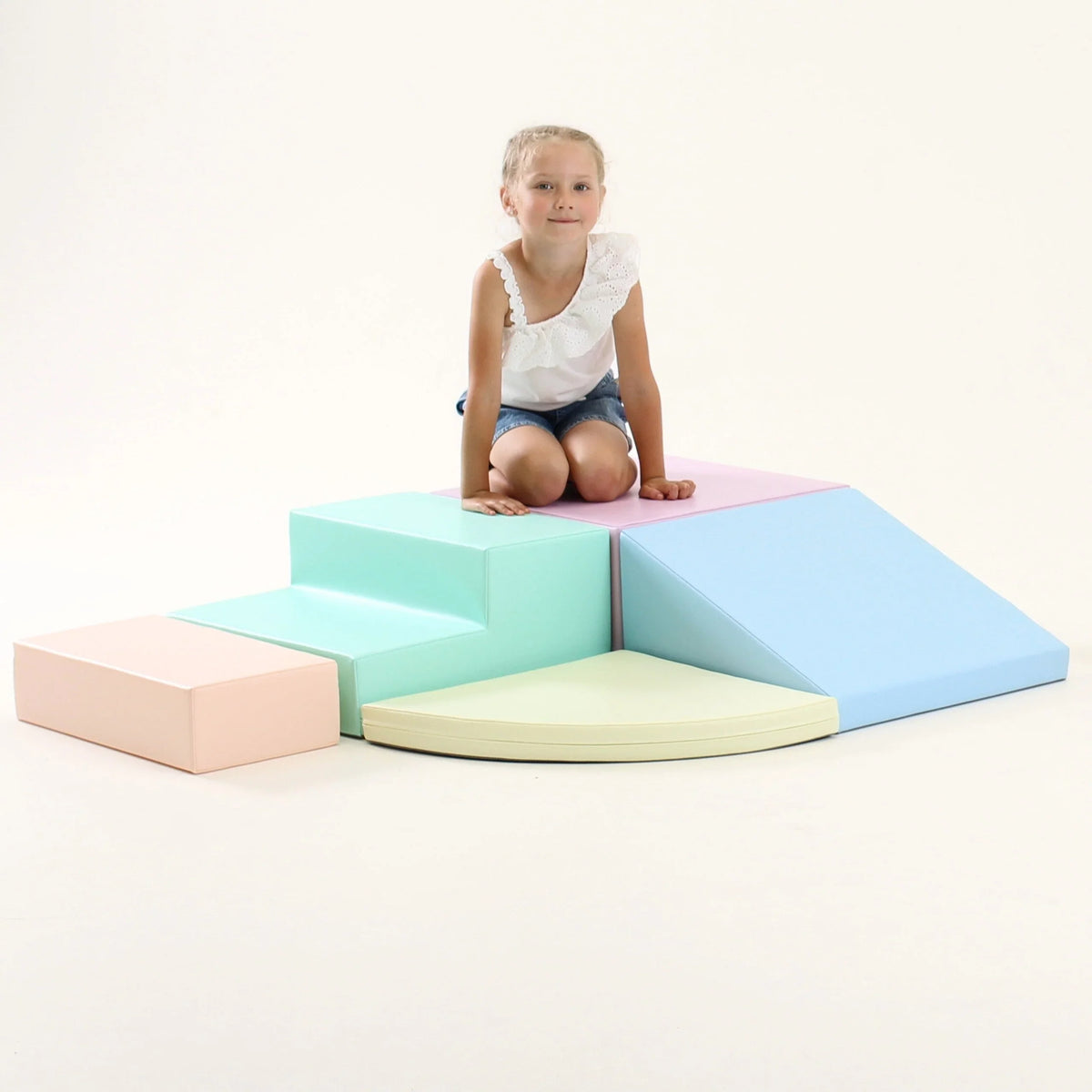 Softplay Kletterset für Kleinkinder Corner Climber 5-tlg. Helles Pastell | IGLU