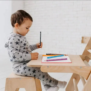 Montessori Staffelei mit Kinderstuhl – Ergänzung für Klettergerüst & Spielbereich | Goodevas