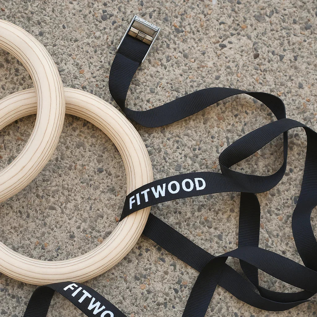 ULPU Turnringe Set Groß – Holzringe mit Seilen für Kinder | Fitwood