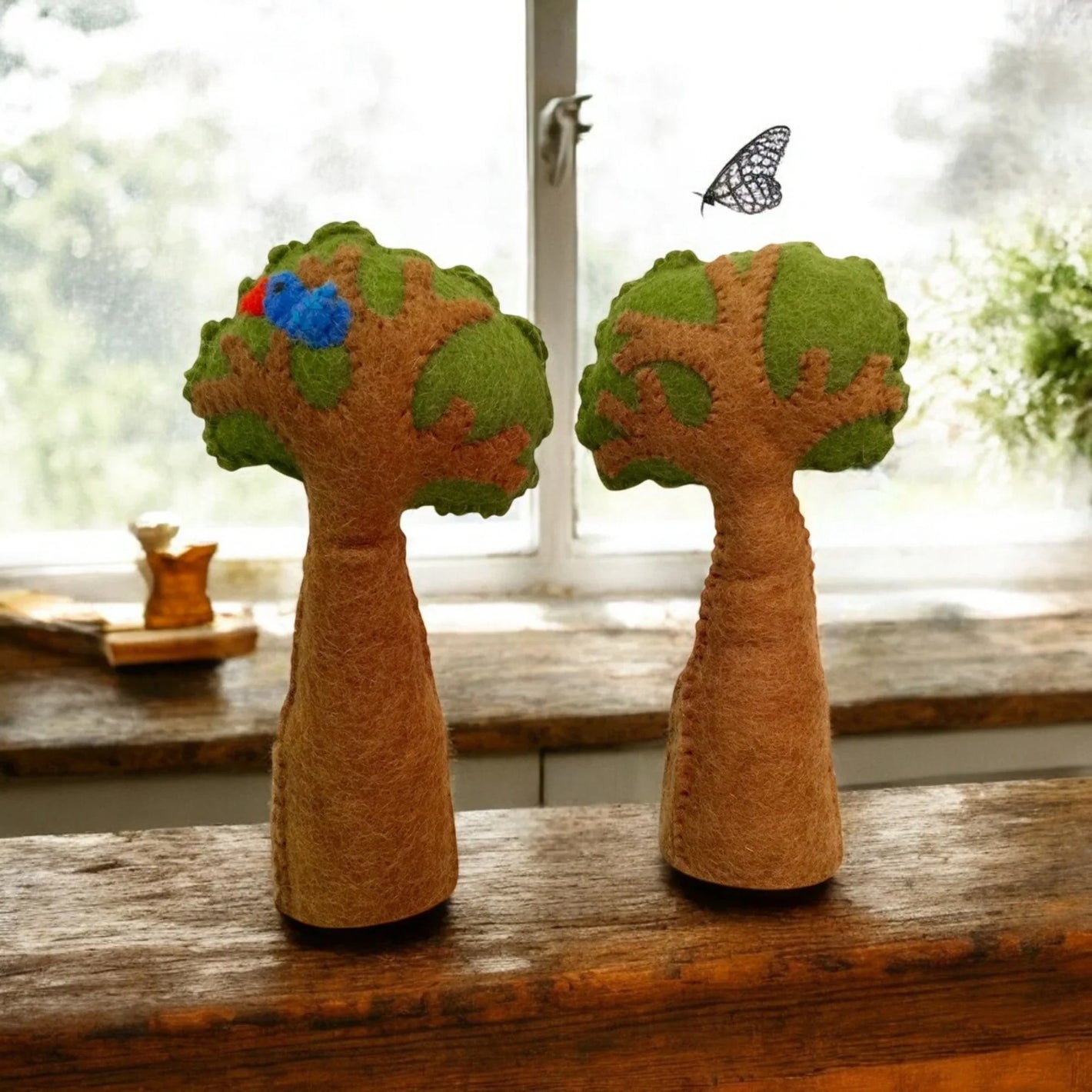 Filzspielzeug Bäume mit Vögeln – Waldorf Spielwelt Natur | Papoose Toys