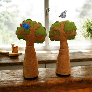 Filzspielzeug Bäume mit Vögeln – Waldorf Spielwelt Natur | Papoose Toys