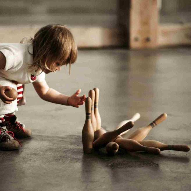 Wooden Bowling Pins - Natural