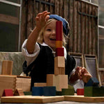 Wooden Blocks in a Box – Warm Colors, 30 Pieces